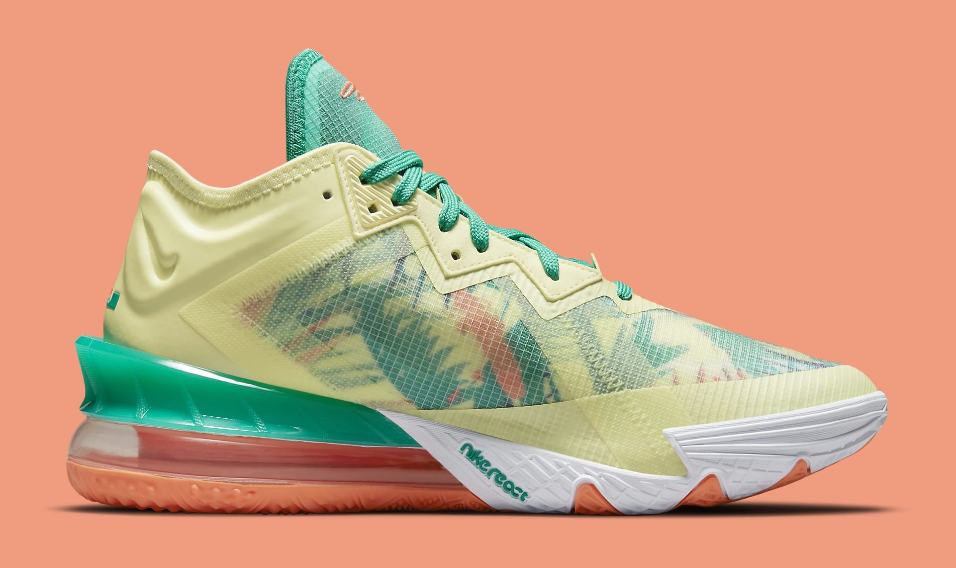 lebron 18 green and orange