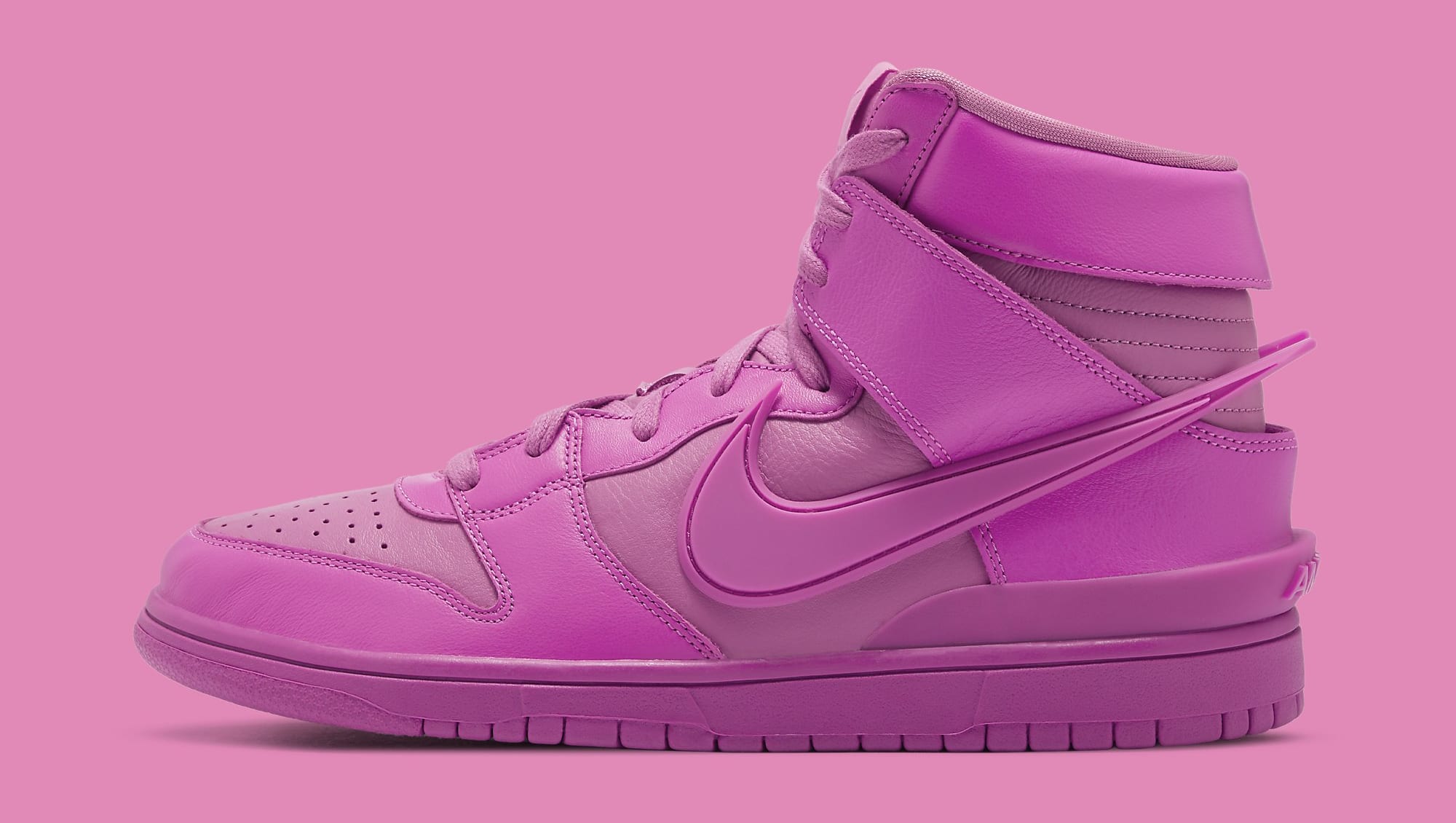 pink nike dunks high