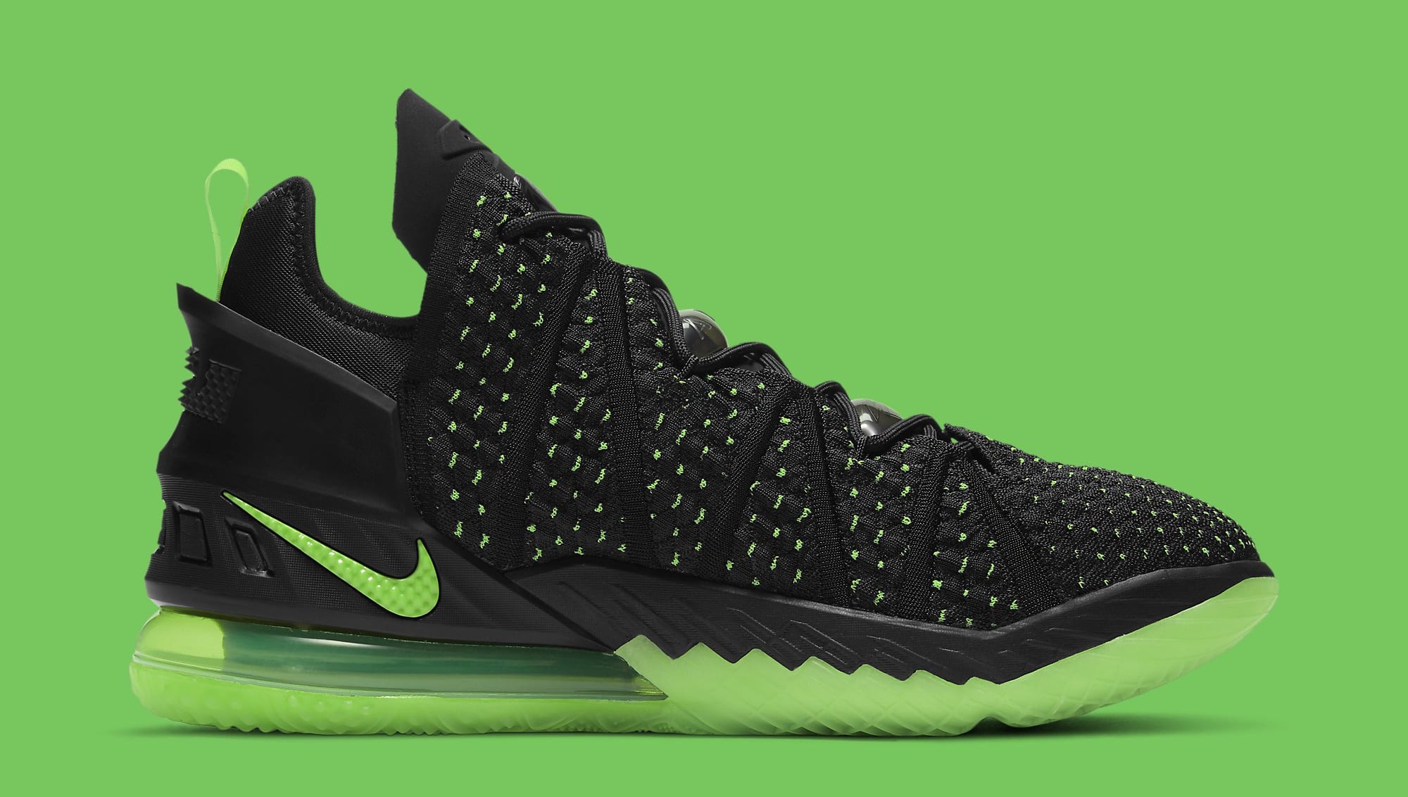 black and green lebron 18