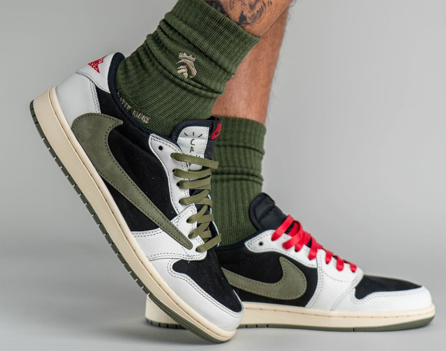 Travis Scott x Air Jordan 1 Low Women's 'Olive' Release Date DZ4137-106 ...