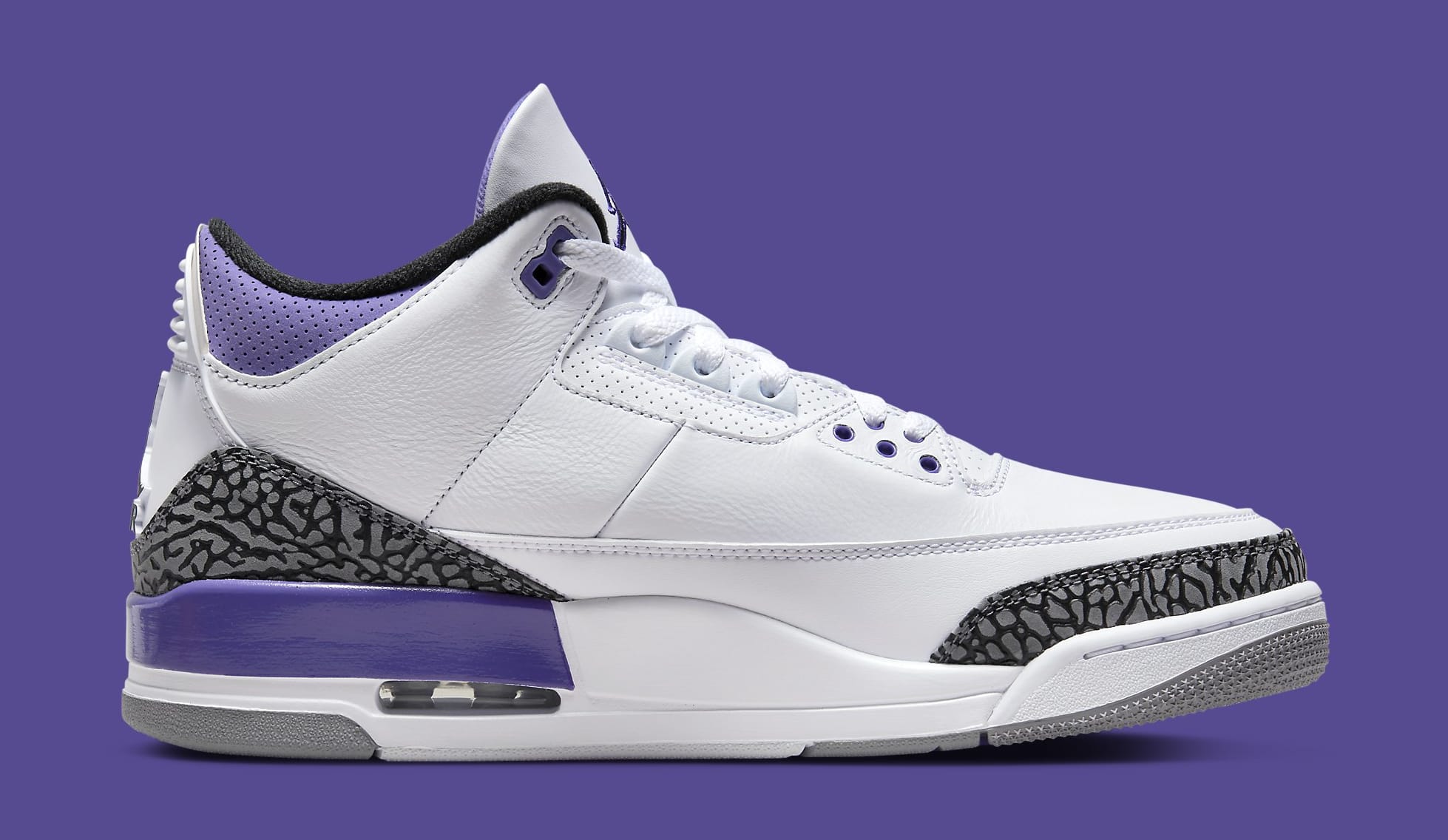 Air Jordan 3 III White Purple Black Grey July 2022 Release Date CT8532