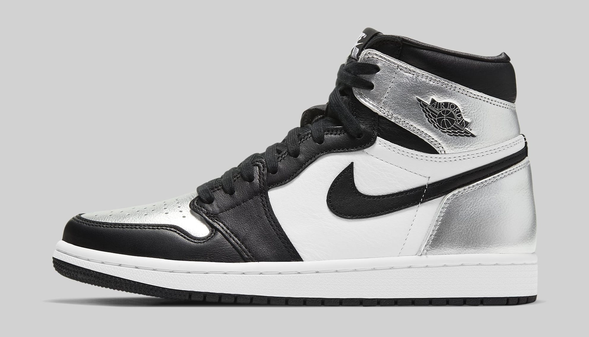 silver toe women's jordan 1
