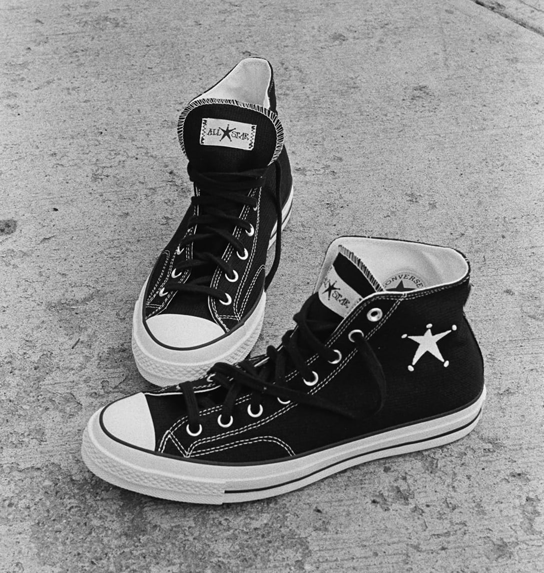 Stussy x Converse Chuck 70 Hi 'Black' and 'Pearl' Release Date March 2023 |  Sole Collector