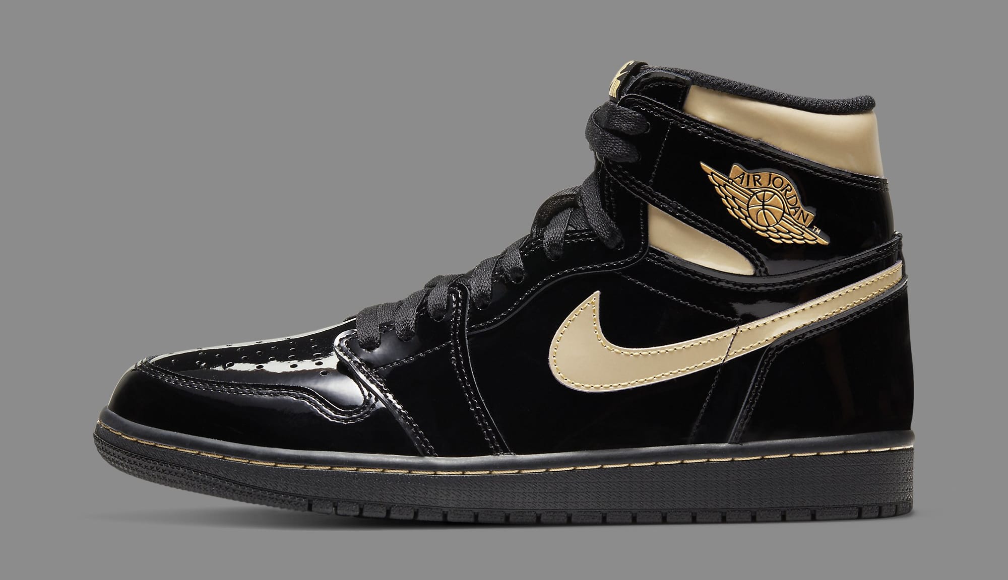 gold and black jordan 1s