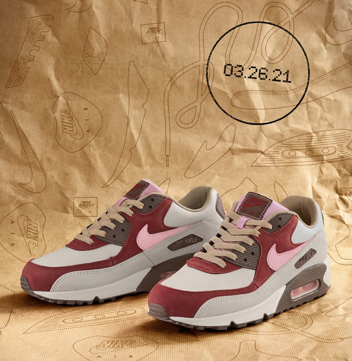Nike Air Max 90 'Bacon' 2021 CU1816-100 Pair