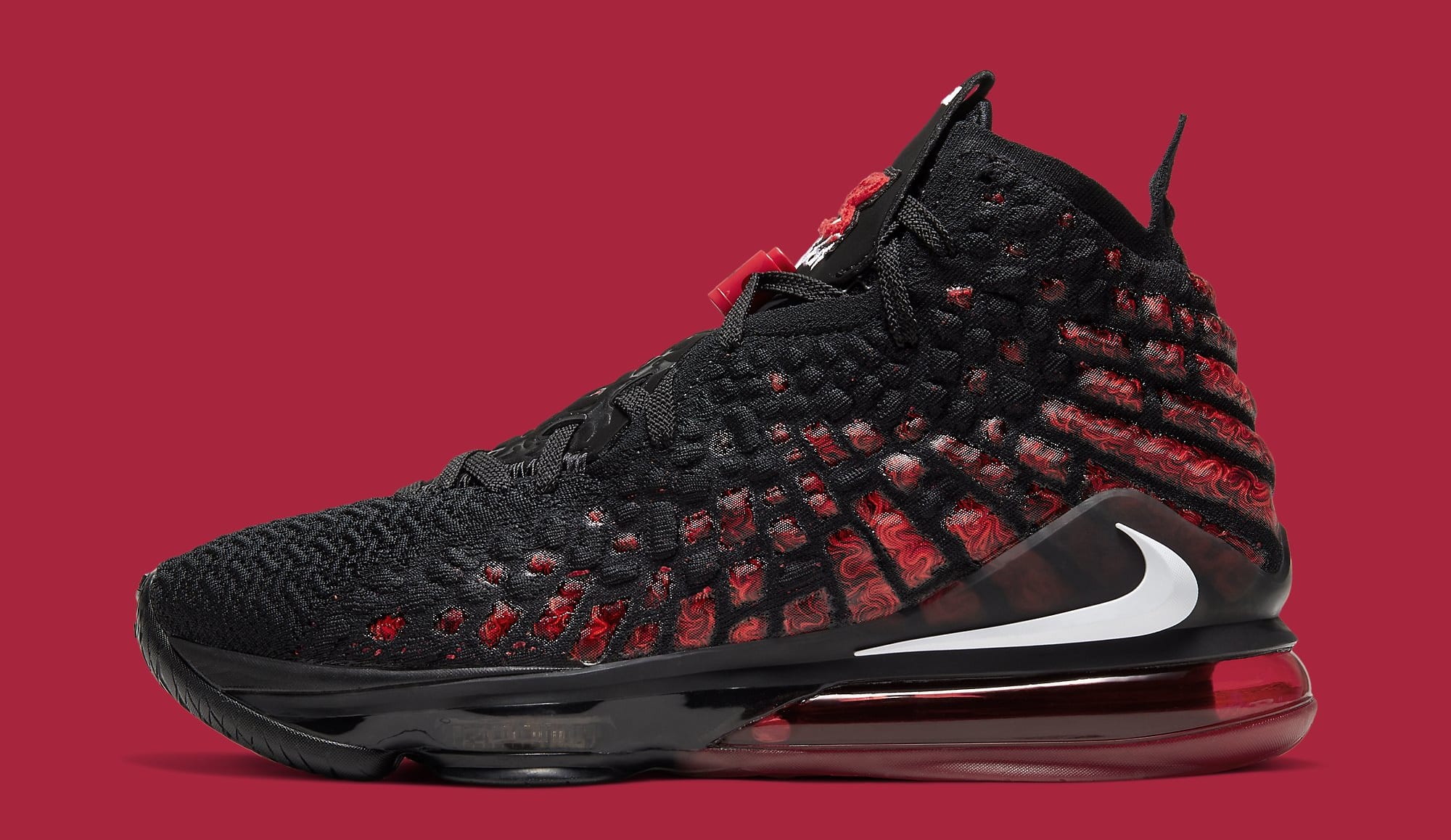 nike lebron 17 black and red