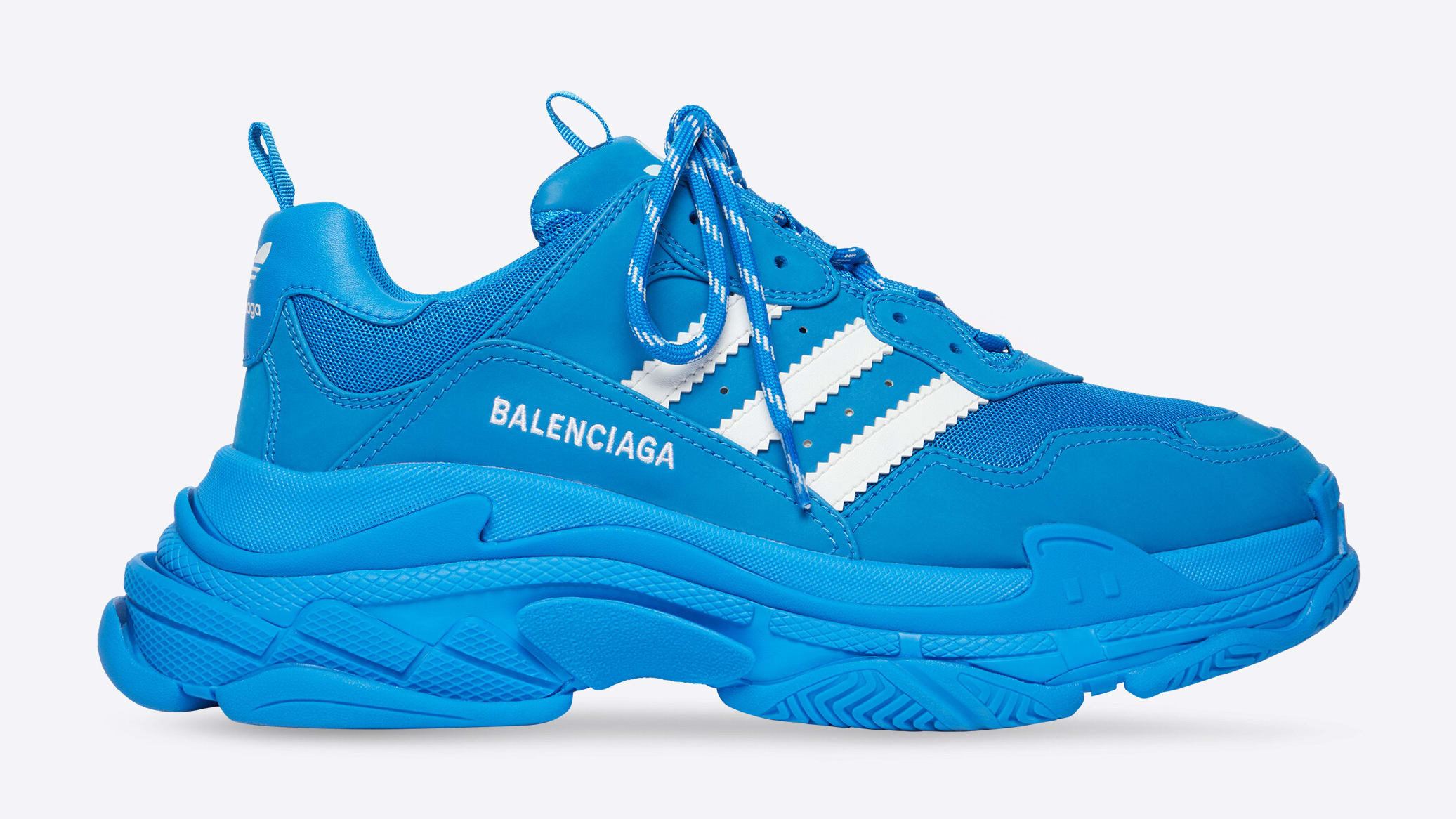 Adidas x Balenciaga Triple S Blue Perfil da data de lançamento