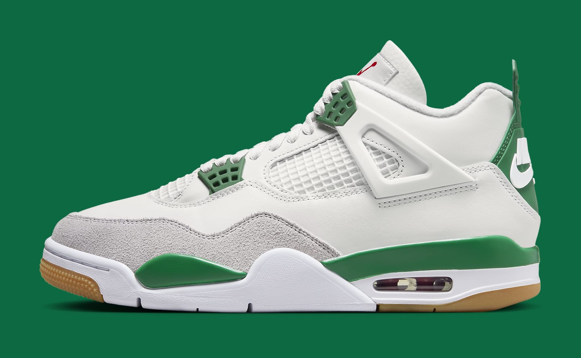 green and white jordan 4s