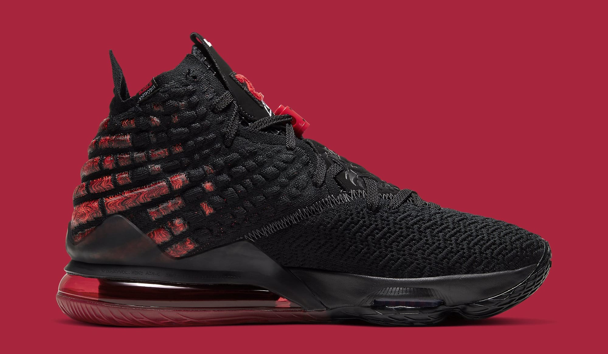 lebron 17s black and red
