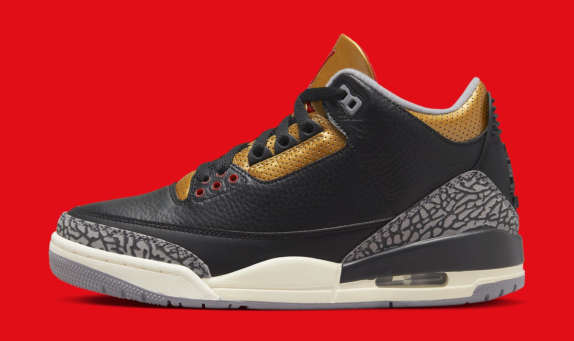 gold jordan 3s