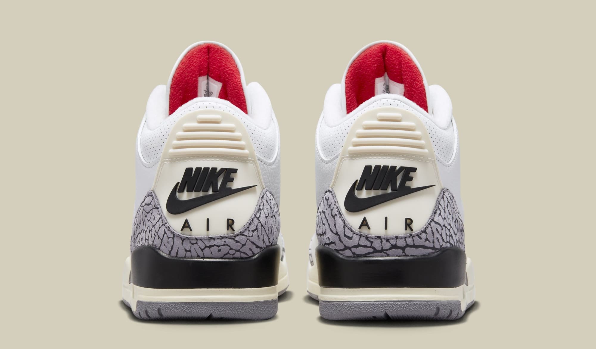 Air Jordan 3 'White/Cement' Remastered DN3707-100 (Heel)