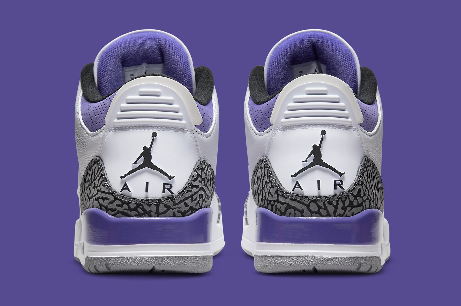 Air Jordan 3 Retro 'Dark Iris' CT8532 105 Heel