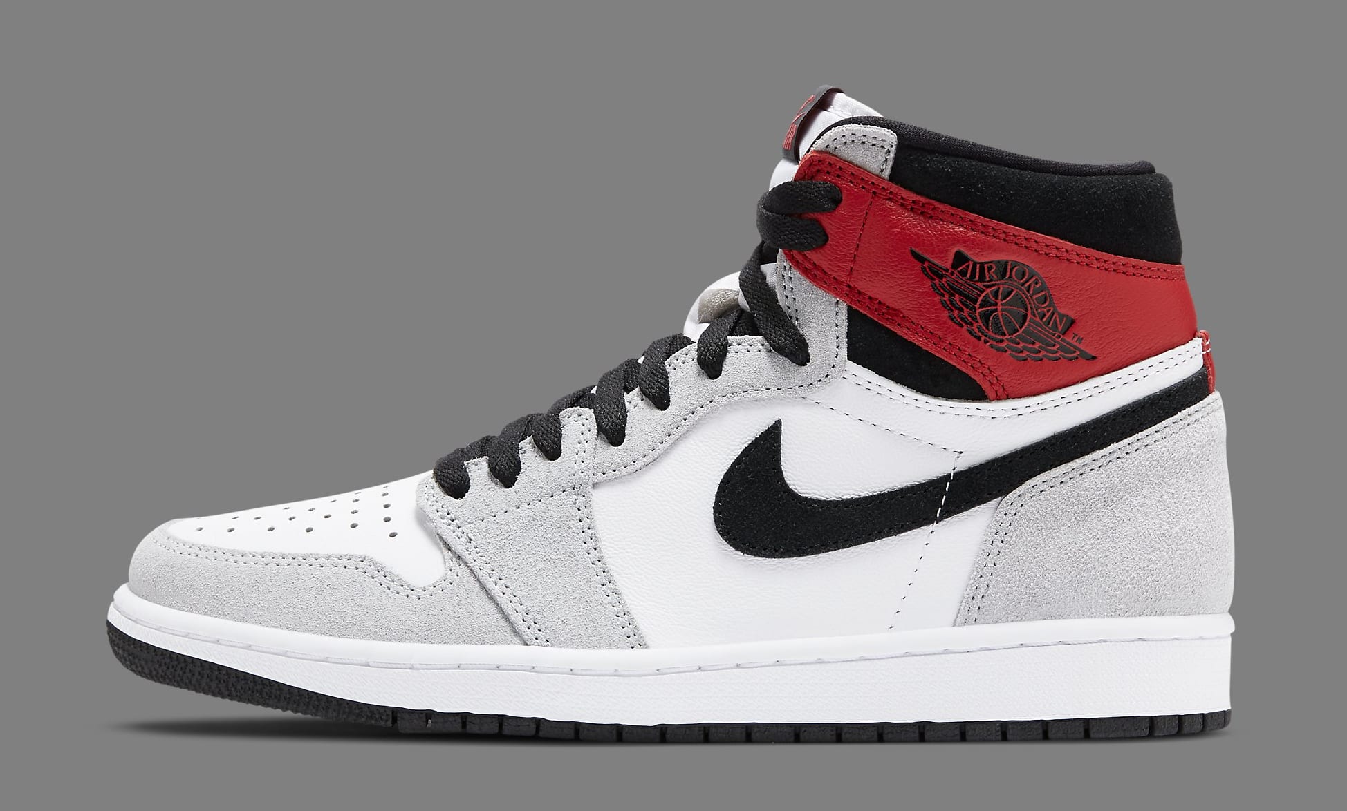 Red and grey jordans hot sale