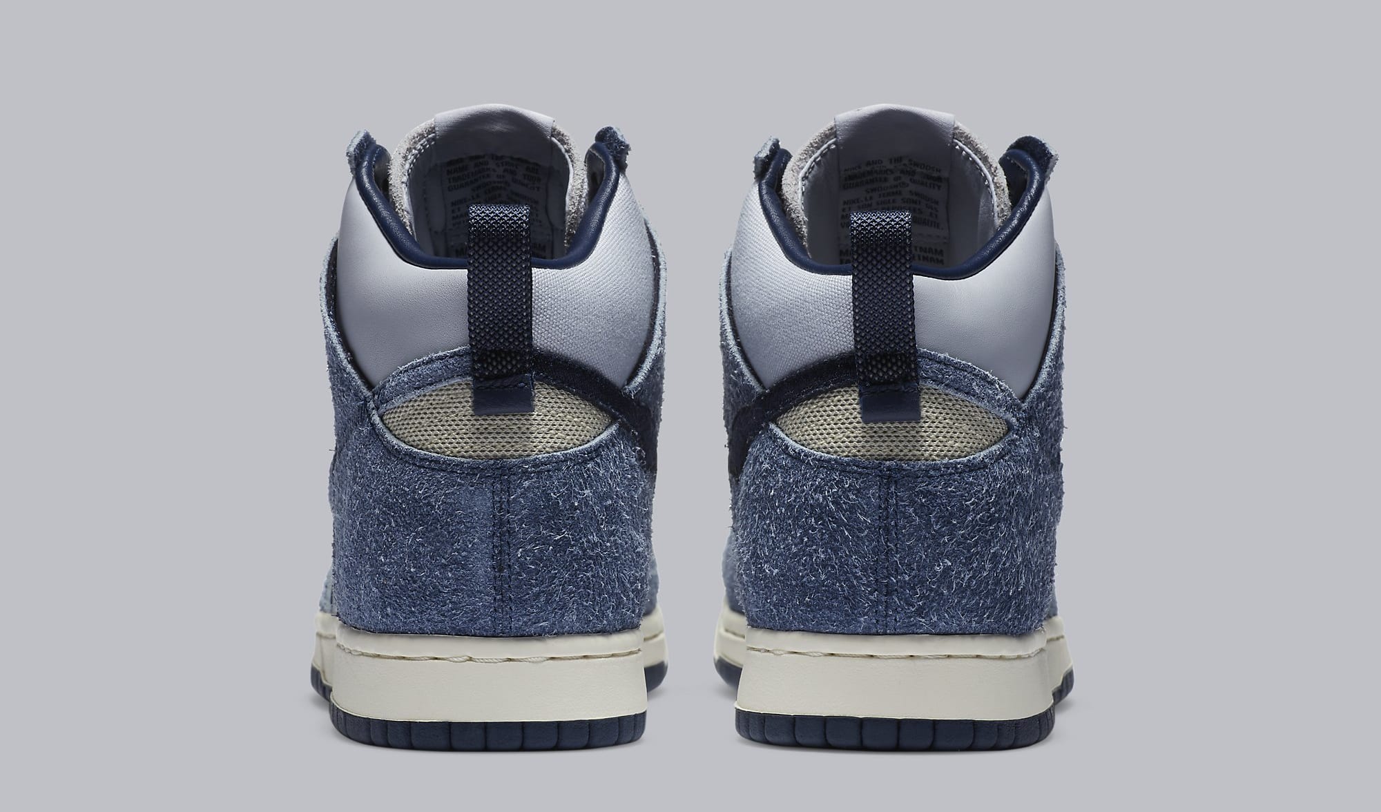 Notre x Nike Dunk High 'Pearl White/Blue Void/Grand Purple' CW3092-400 (Heel)