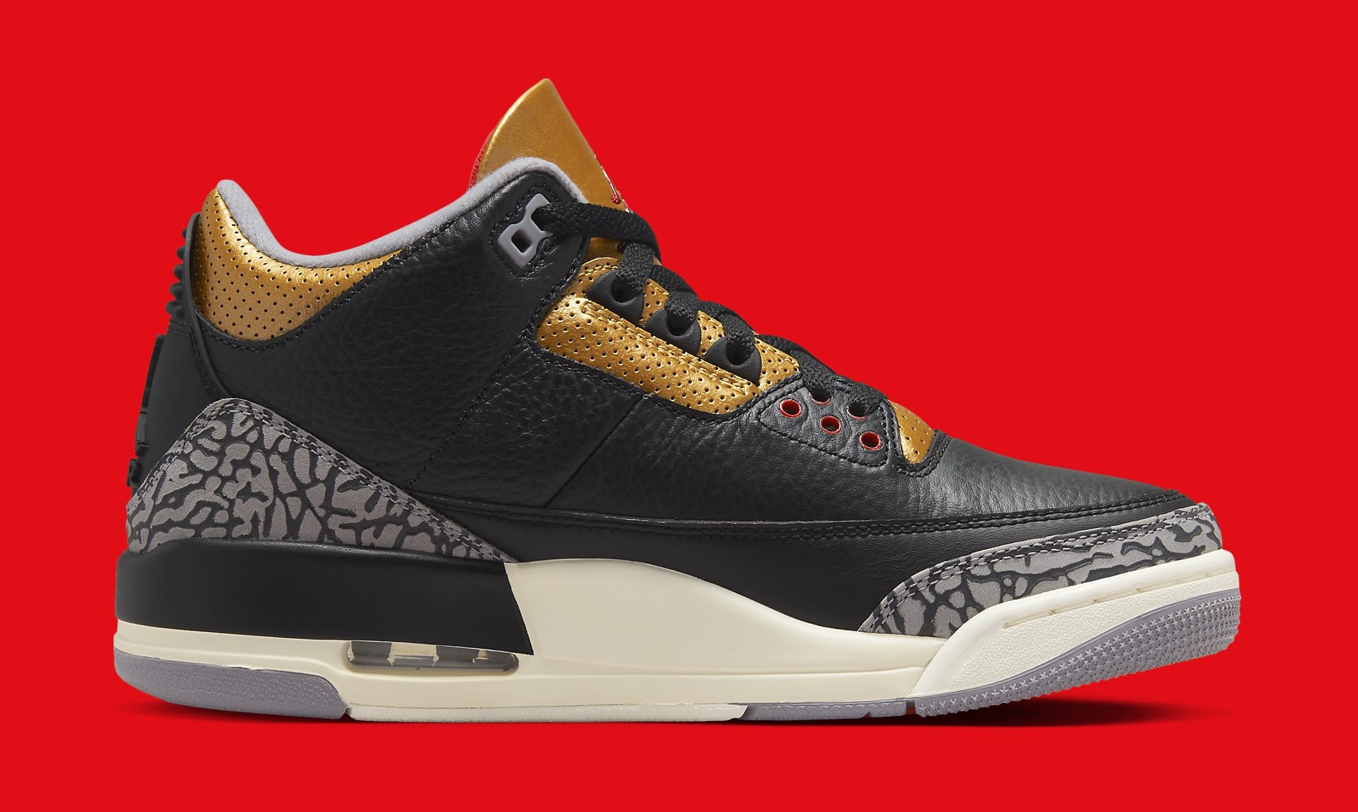 black and gold jordan 3s