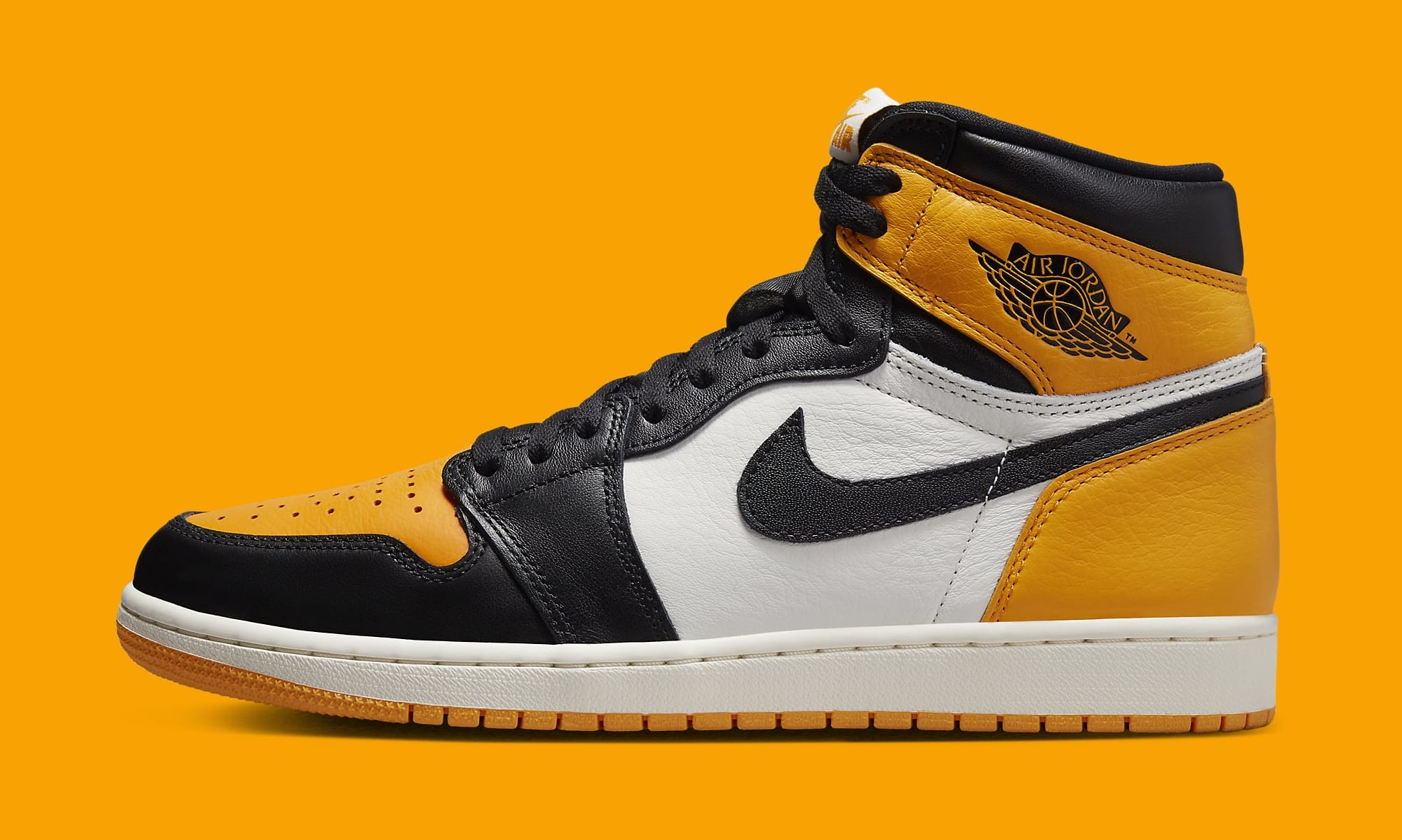 black yellow orange jordan 1