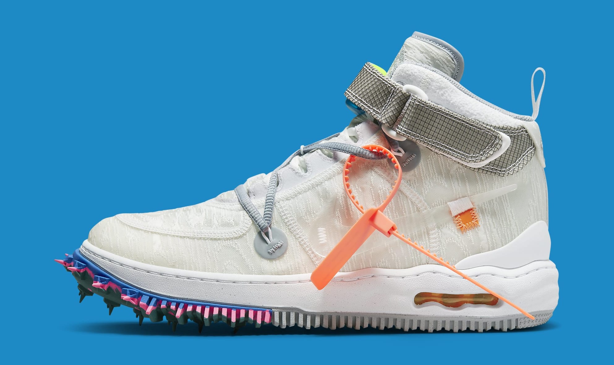 Off-White x Nike Air Force 1 Mid 'White' DO6290 100 Lateral