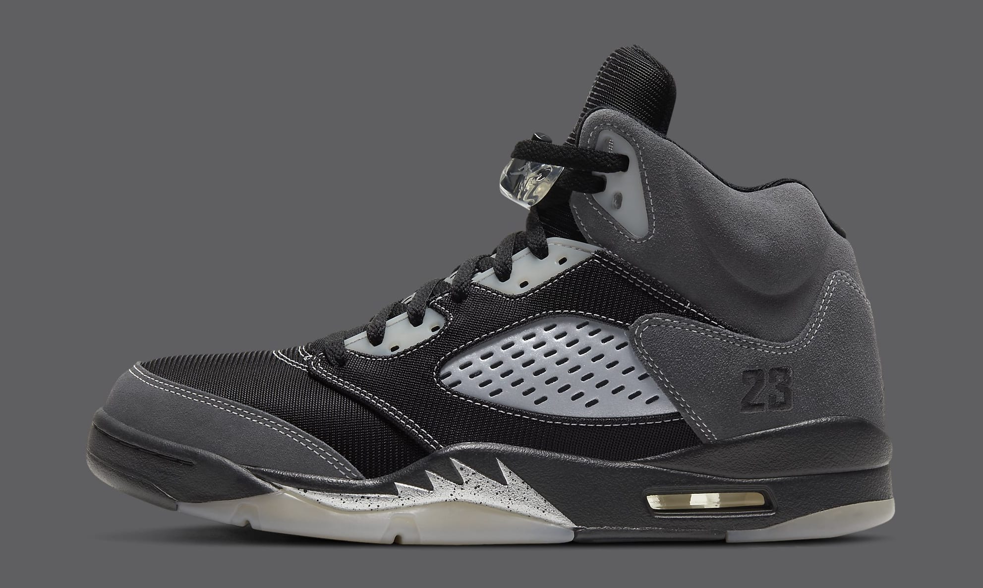 black and grey jordan 5