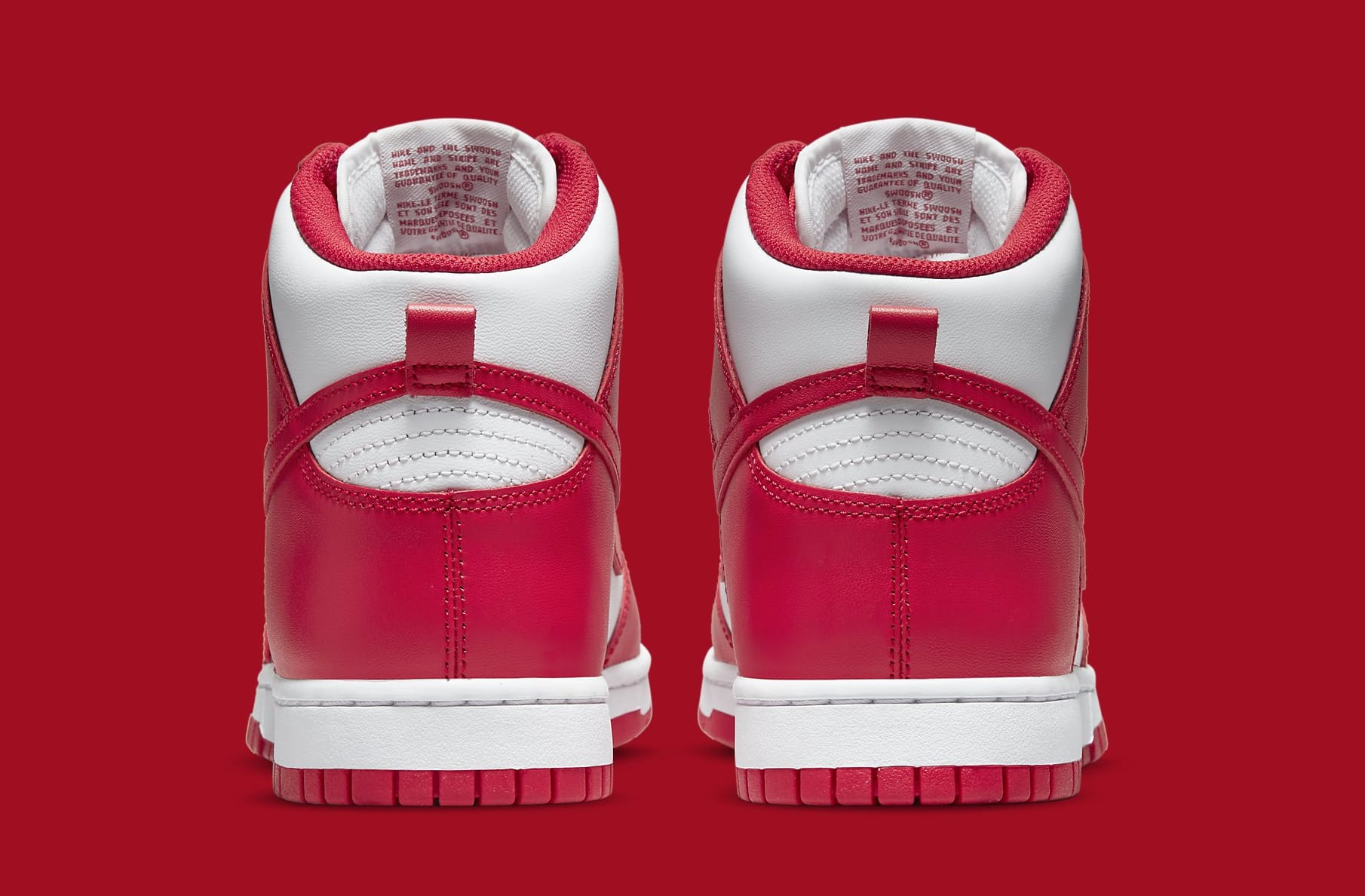 Nike Dunk High 'University Red' DD1399 106 Heel