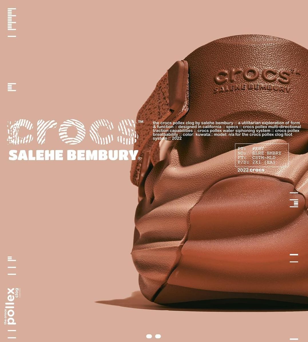 Salehe Bembury x Crocs Pollex Clog 'Kuwata' (Heel)