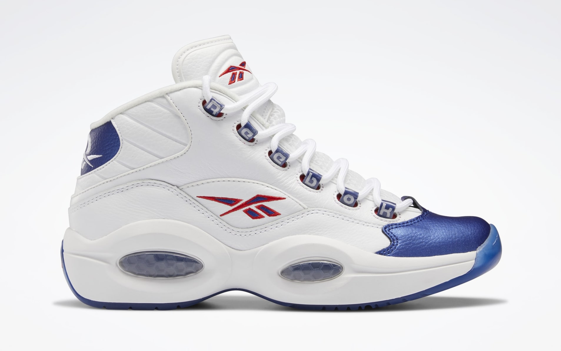 reebok question mid navy blue