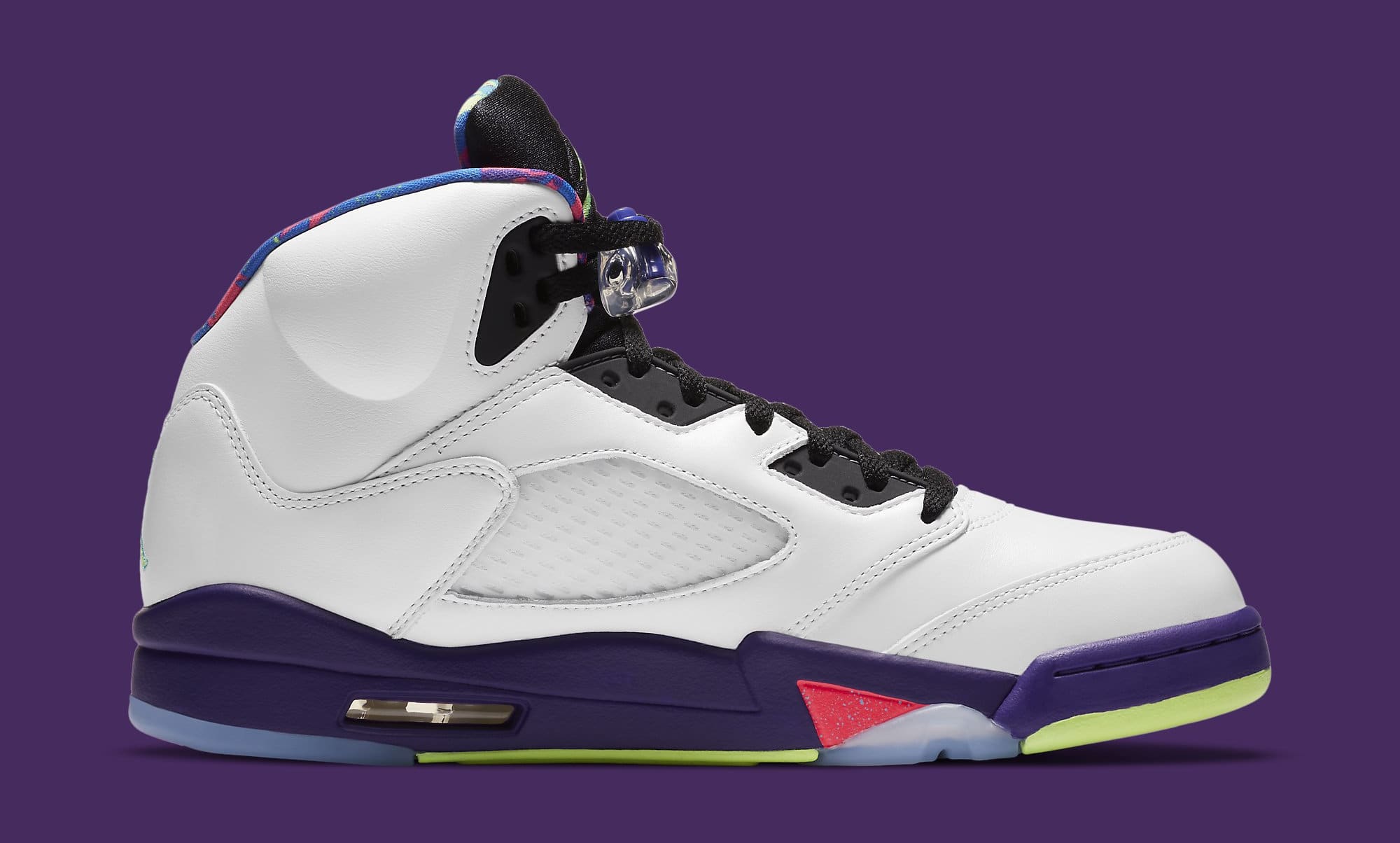 jordan retro 5 ghost green court purple