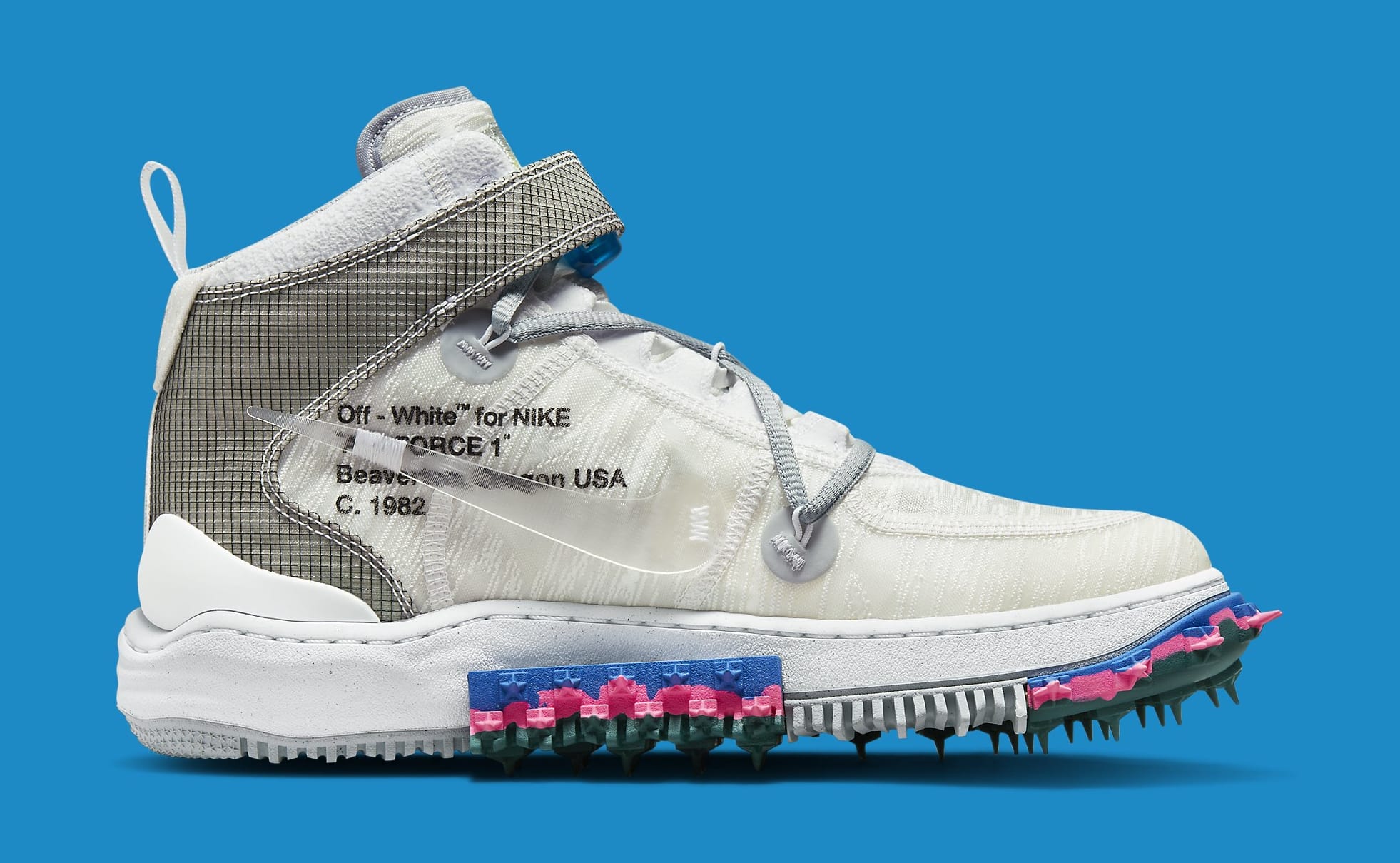 Off-White x Nike Air Force 1 Mid 'White' DO6290 100 Medial