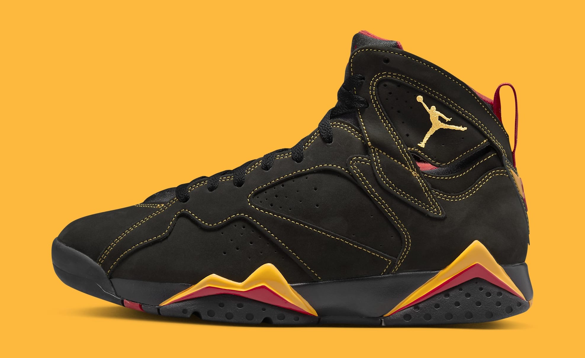 black and orange jordan 7