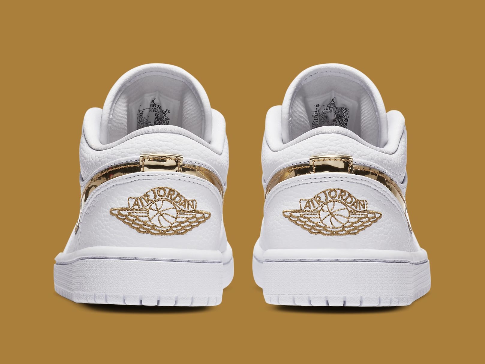 air jordan 1 low white metallic gold