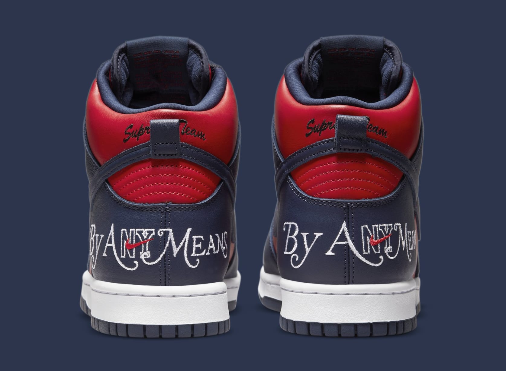 supreme dunk high red