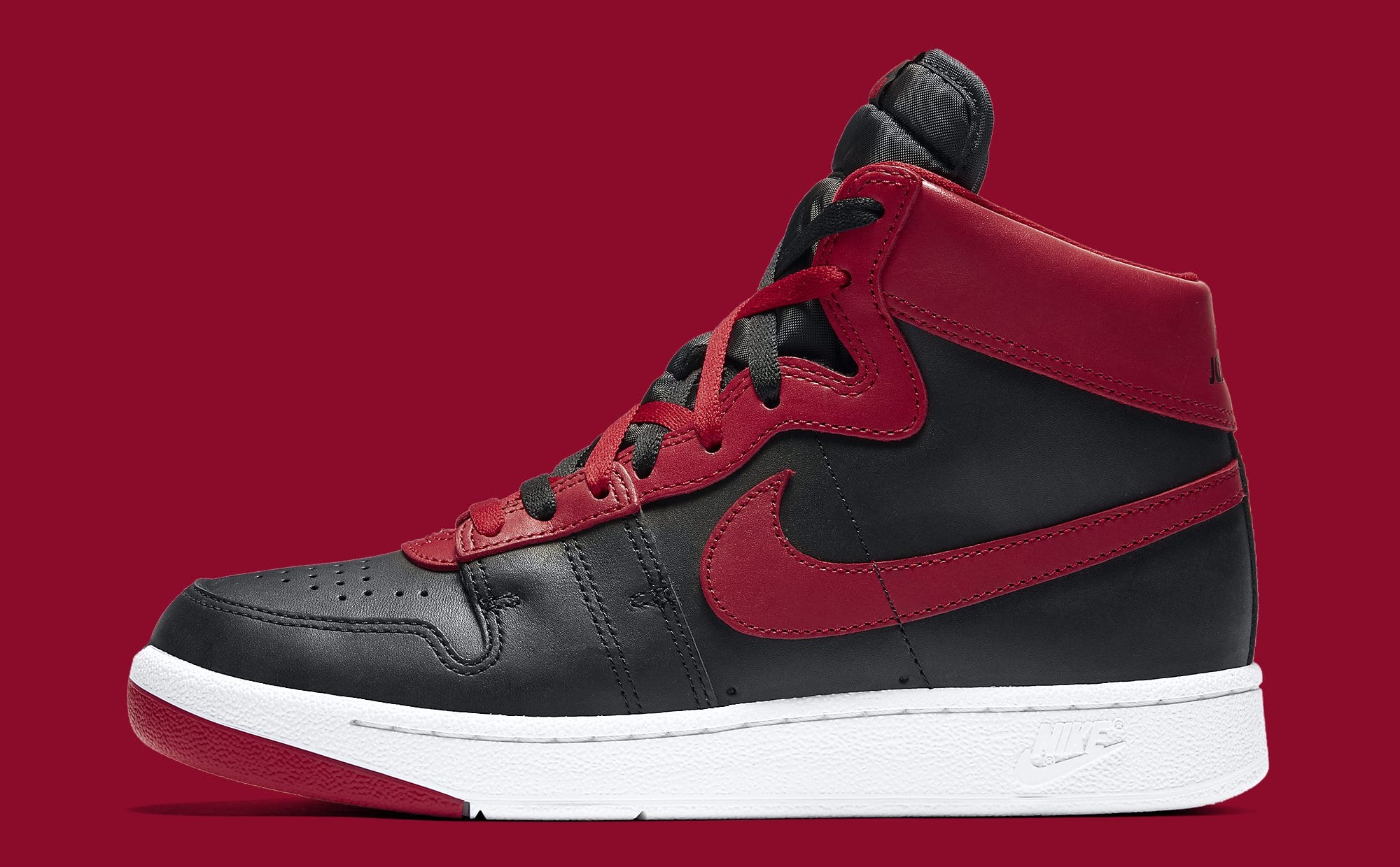 black and red nike air ship