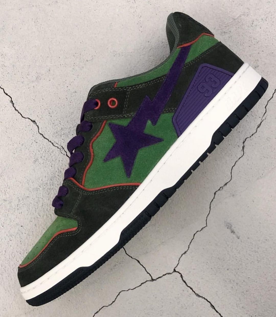 Bape Sk8 Sta Green/Red/Purple First Look Side