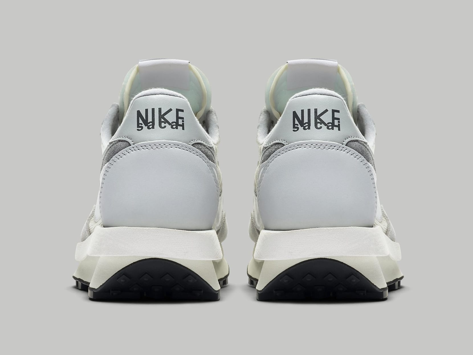 Sacai Nike LDWaffle Summit White Wolf Grey Release Date BV0073-100 Heel