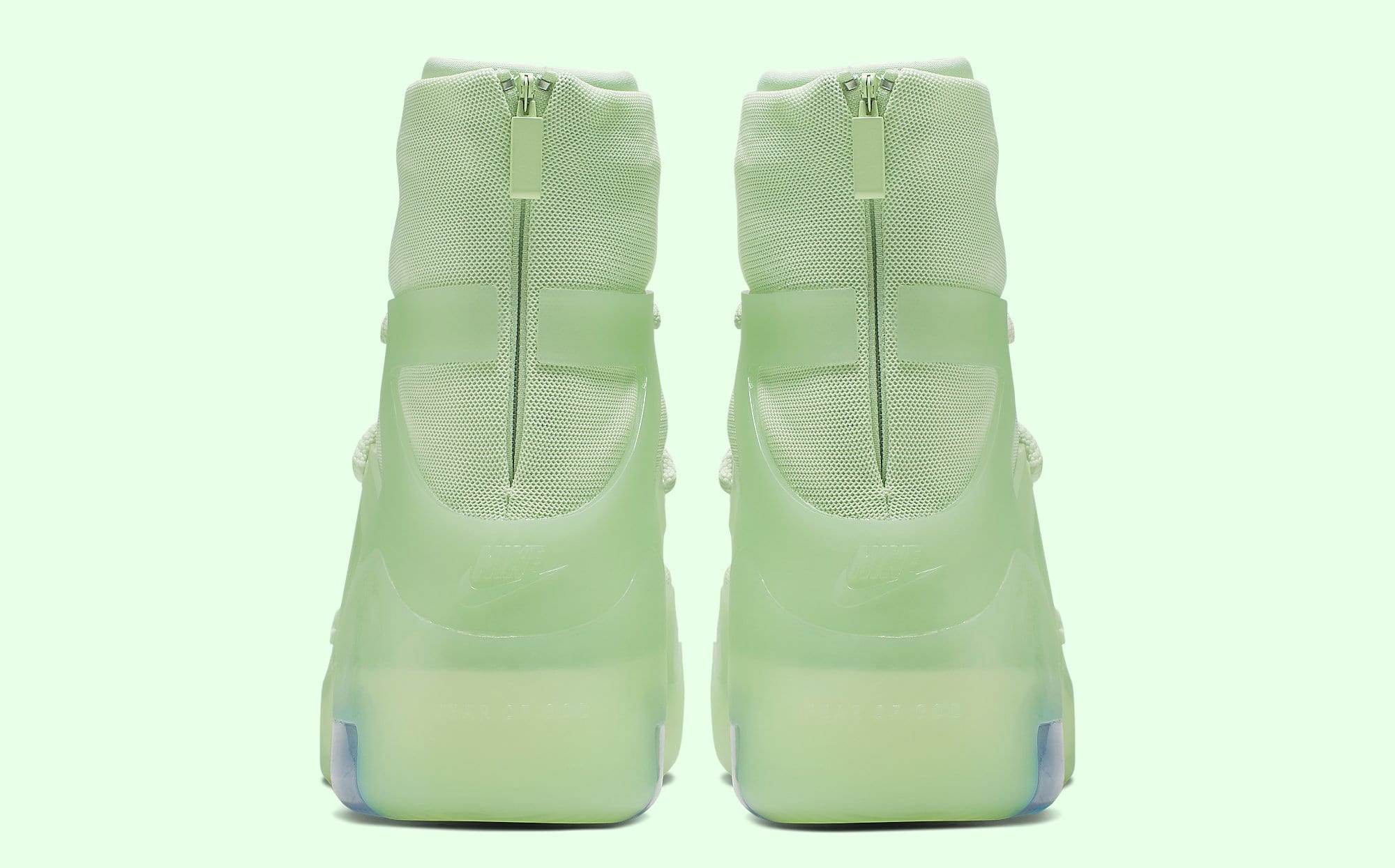 fear of god frosted spruce on feet