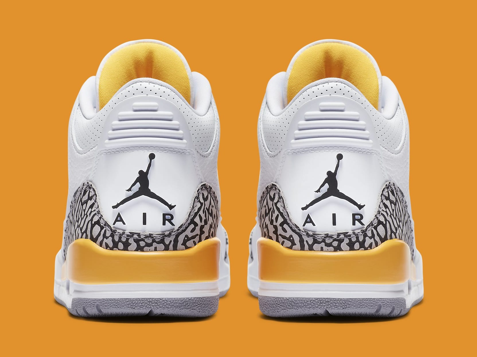 white and yellow jordan 3s