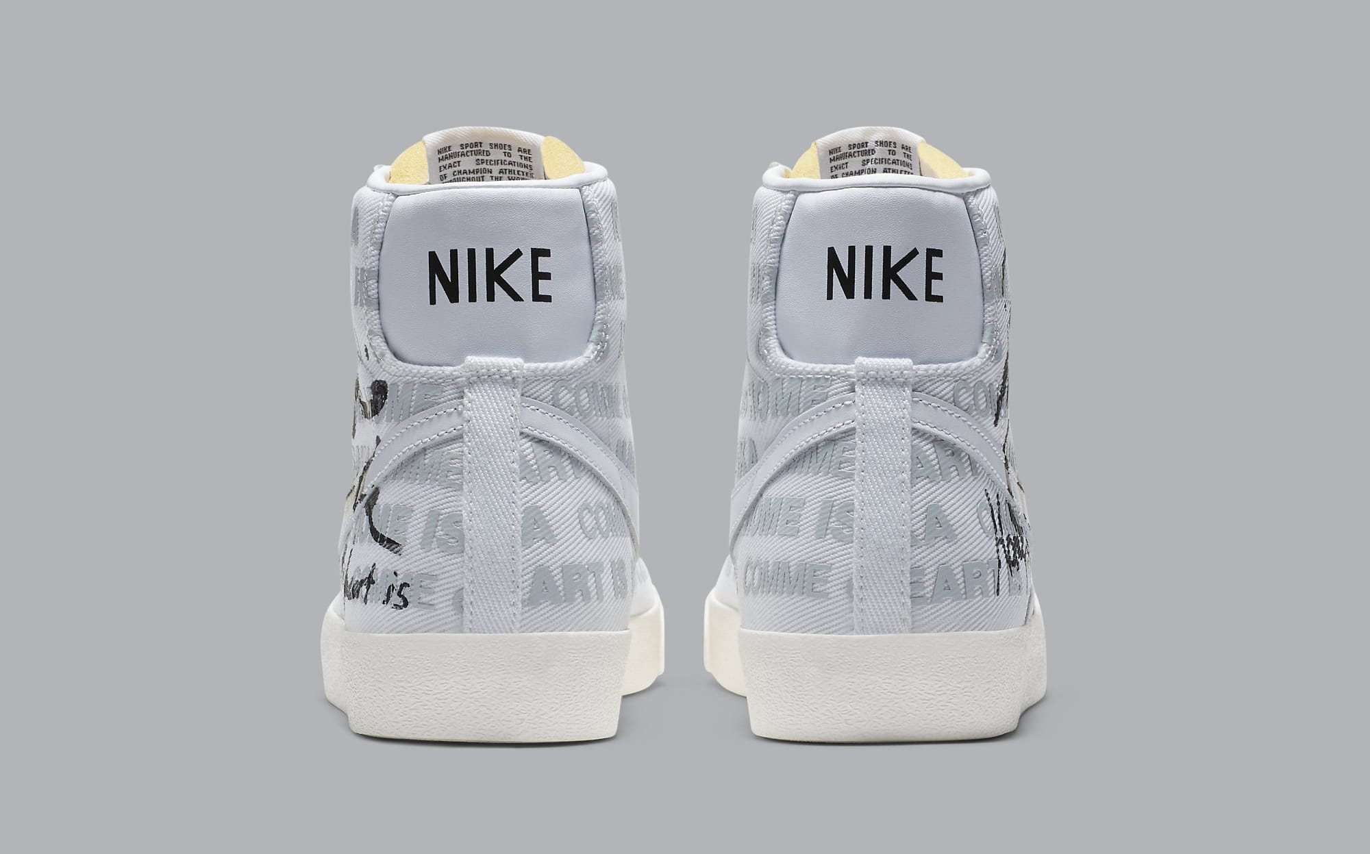 Comme des Garcons x Naomi Osaka x Nike Blazer Mid DA5383-100 Heel