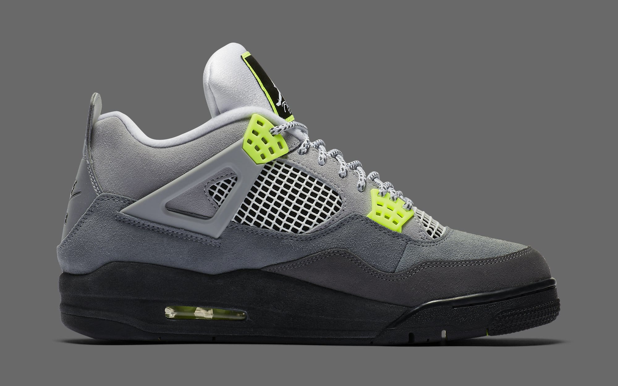 jordan 4 grey and neon