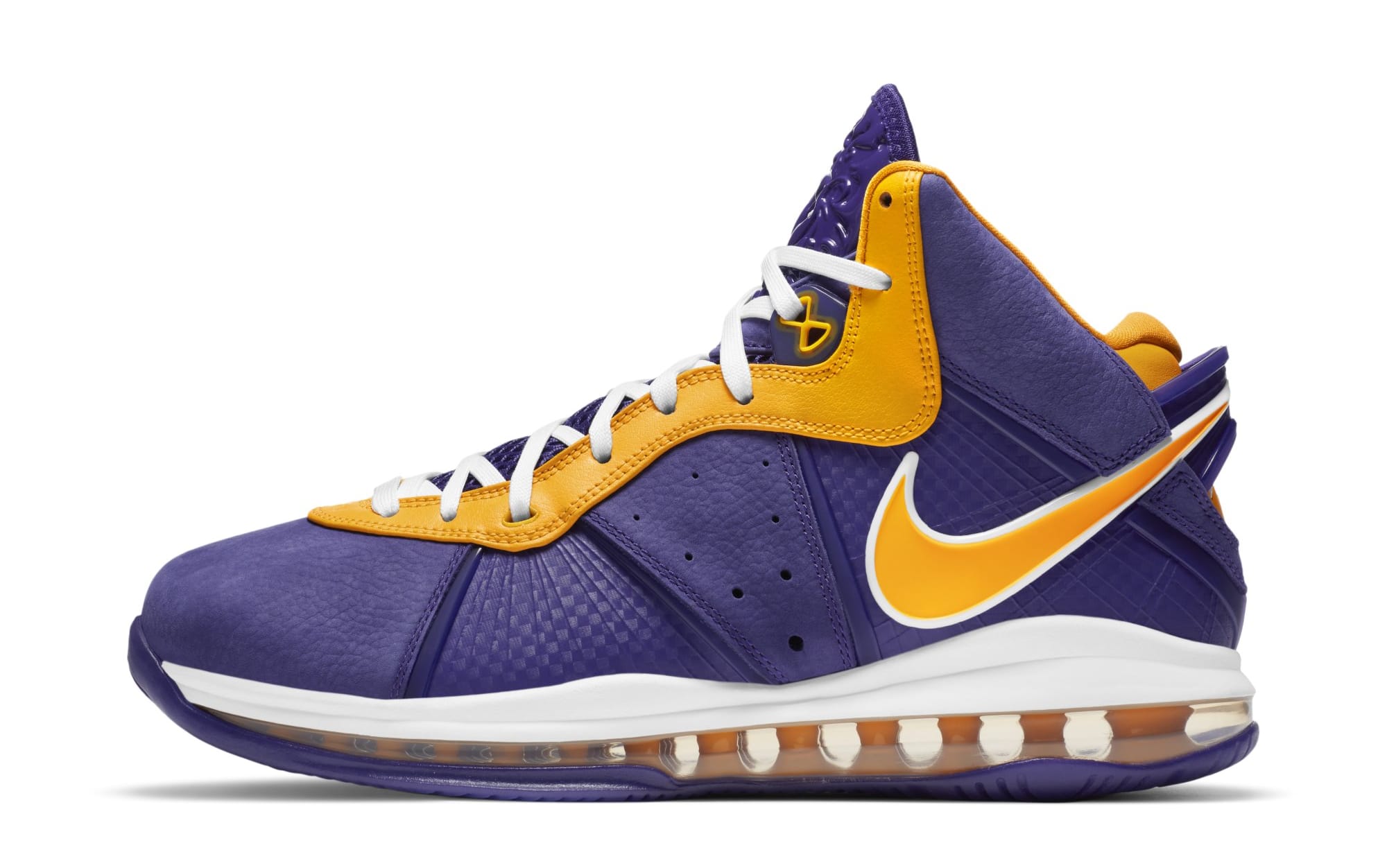 nike lebron 8 lakers on feet
