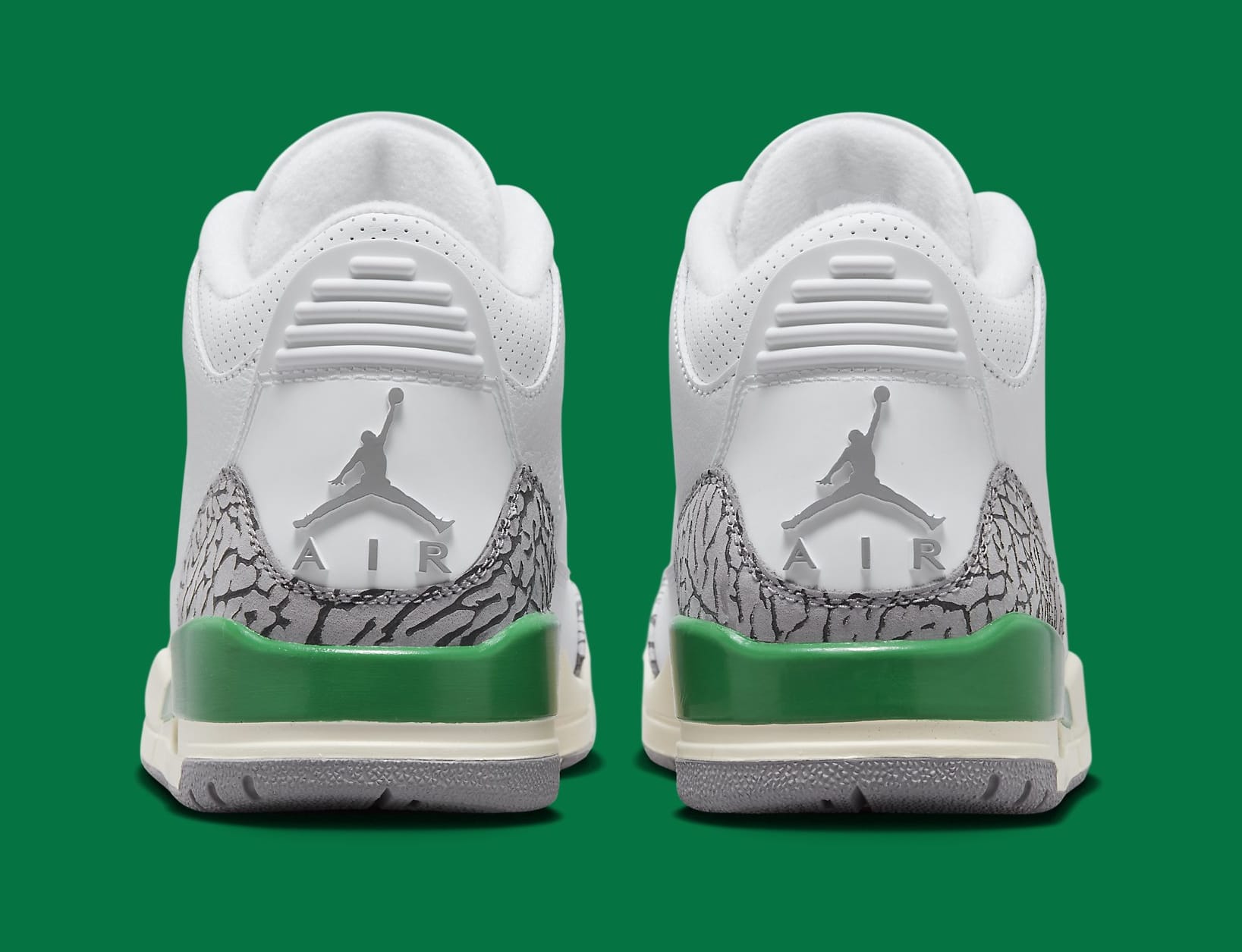 jordan 3 white and green