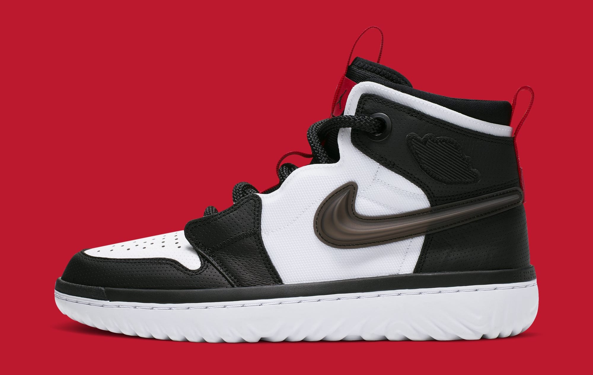 air jordan 1 high react white black red