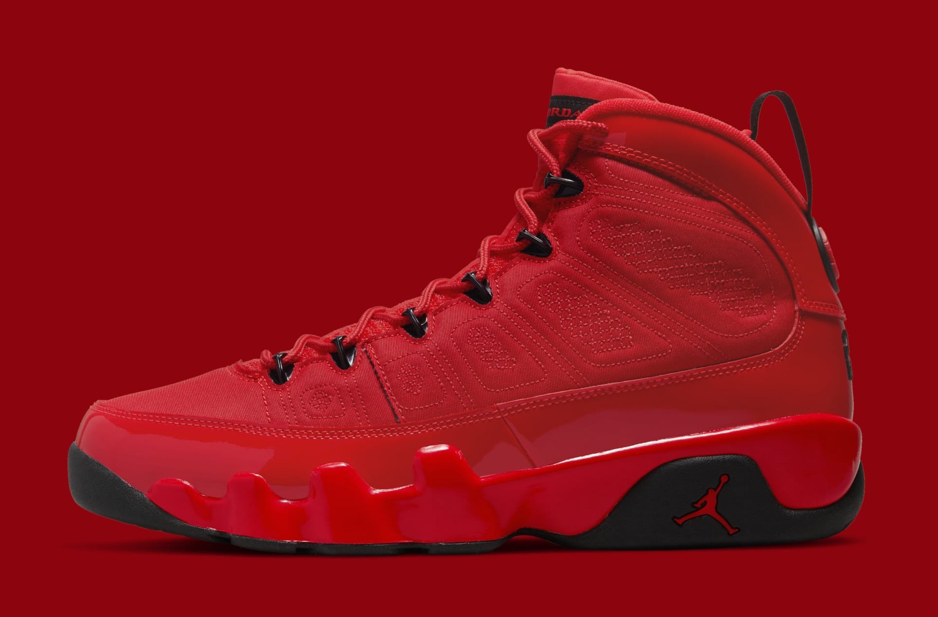 air jordan 9 chile red on feet