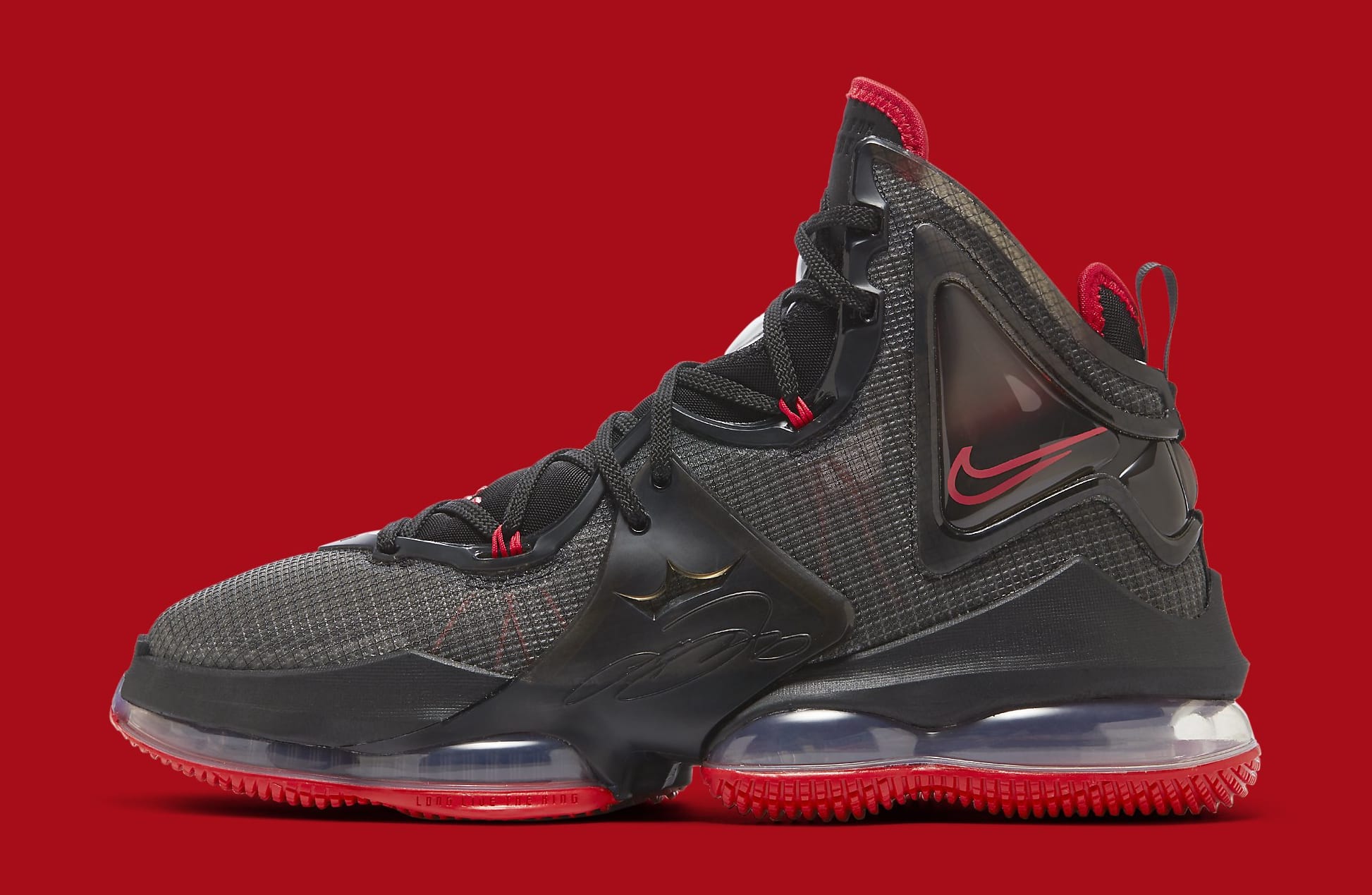 lebron 19 black and red