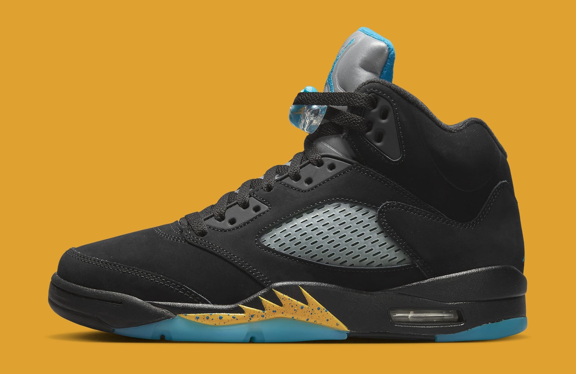 black yellow blue jordan 5