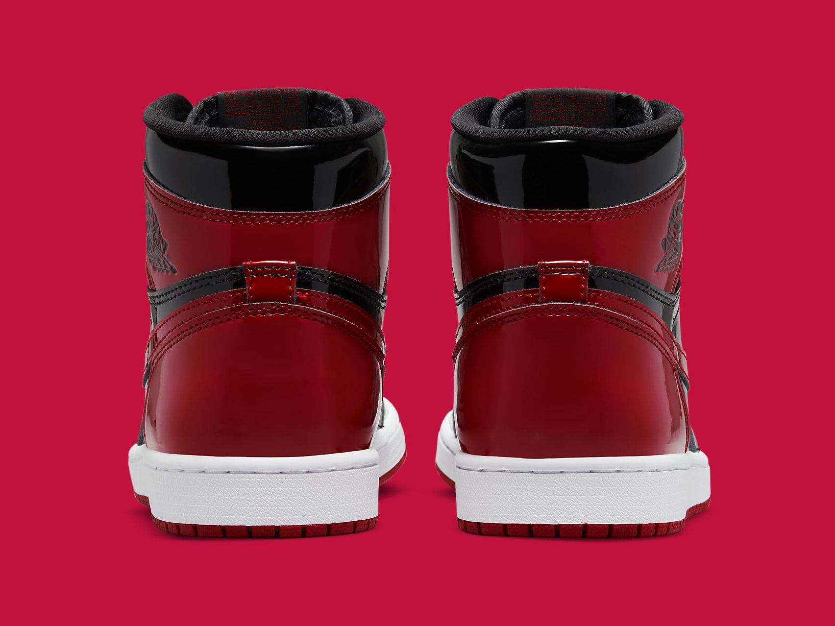 Air Jordan 1 I Bred Patent Leather Release Date 555088-063 Heel