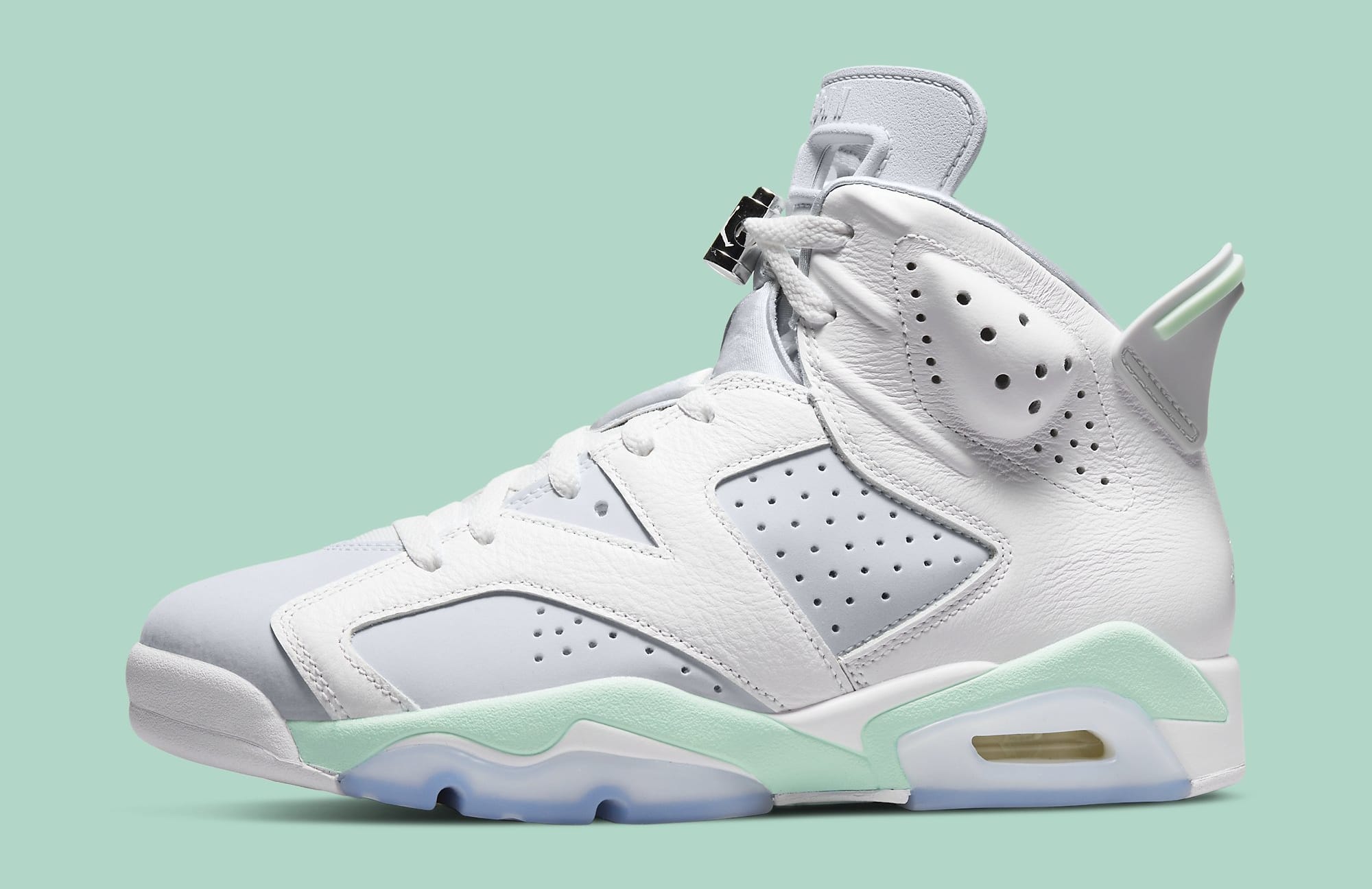 White and mint jordans