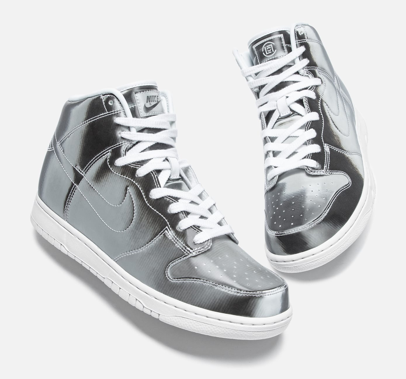 Clot x Nike Dunk High Silver 2022 Sneaker Collab Release Date 