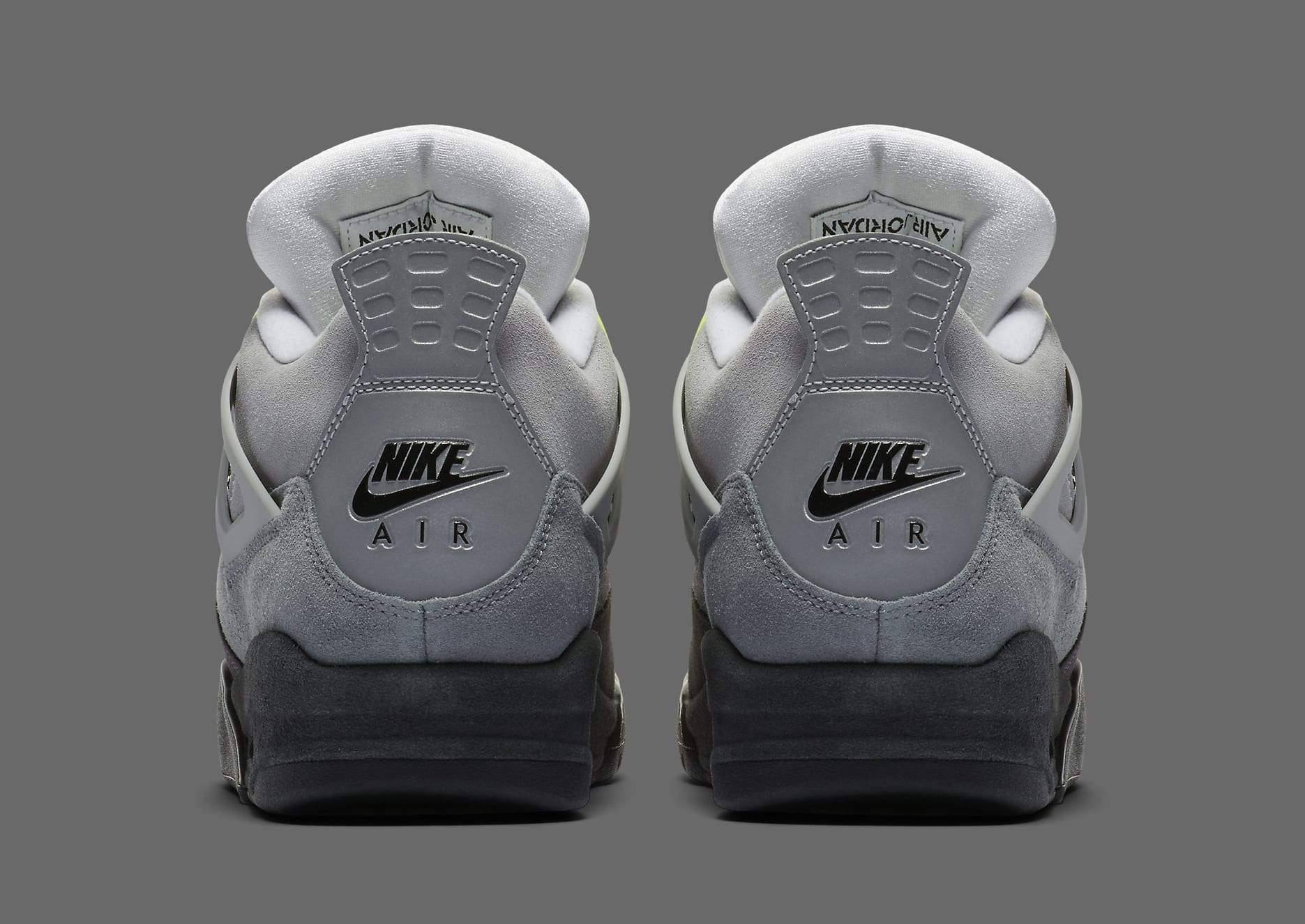 grey and neon jordan 4