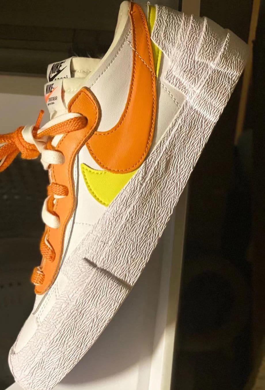 Sacai x Nike Blazer Low Magma Orange Release Date DD1877-100 Side