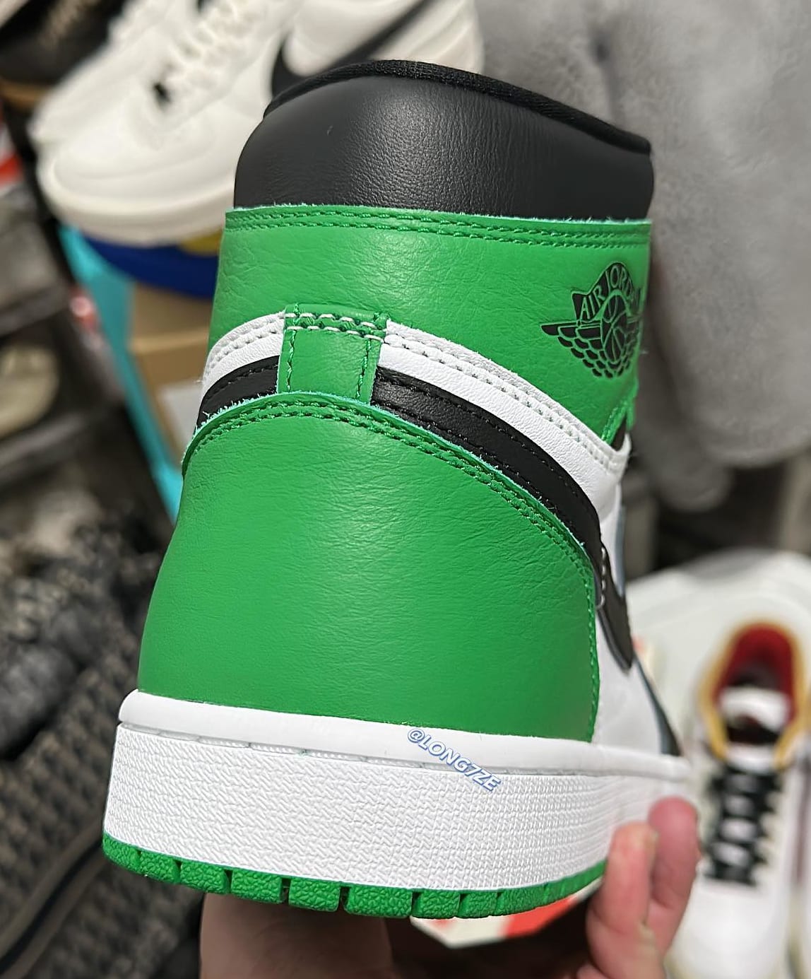 Air Jordan 1 High 'Lucky Green' DZ5485 031 Heel
