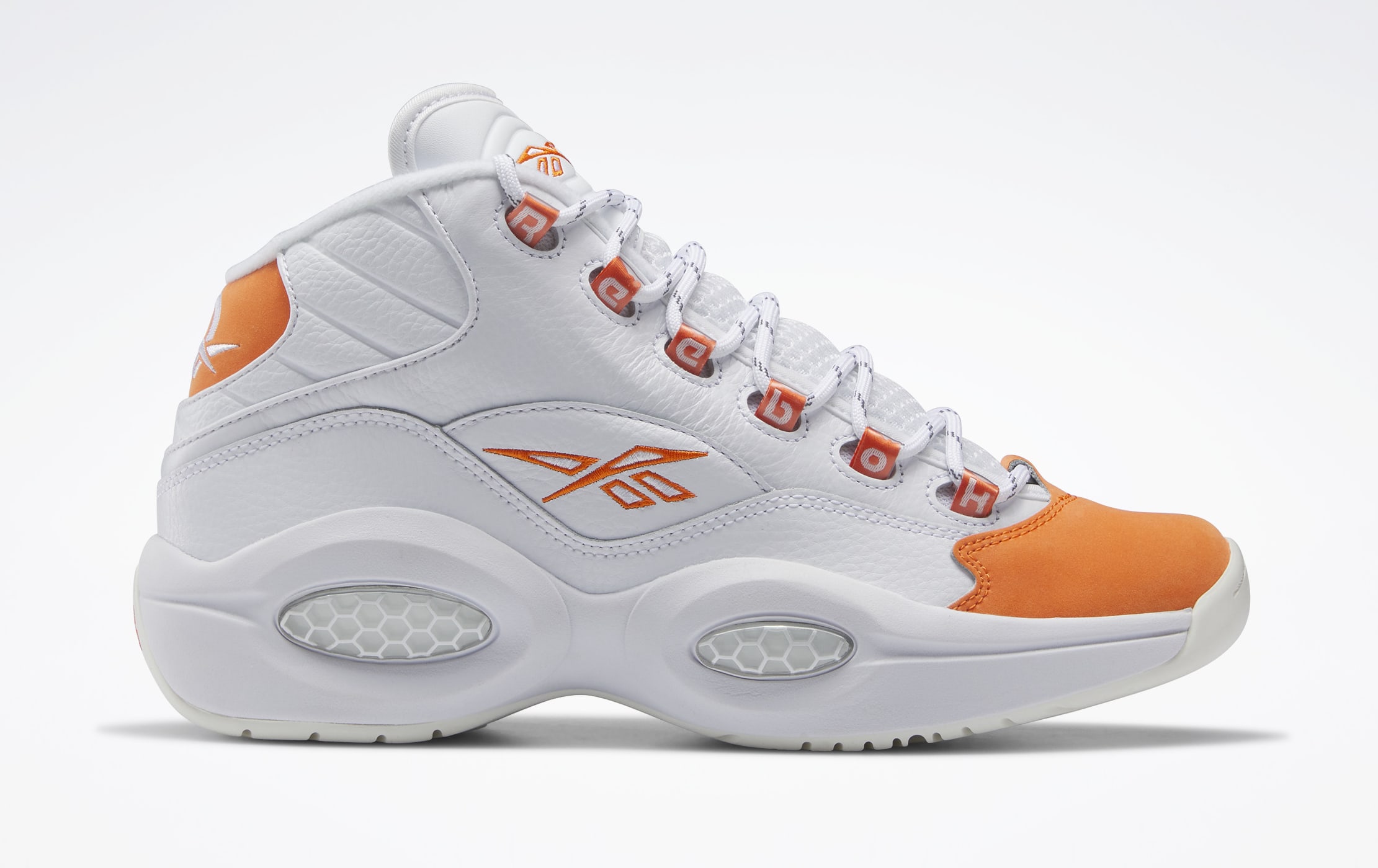 reebok orange and white